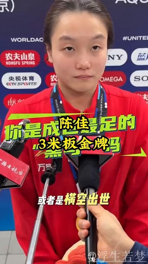 陈佳女子3米跳板折桂 首次问鼎世界冠军